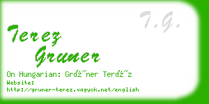 terez gruner business card